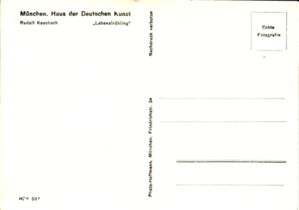 Rudolf Kaesbach - Lebensfrühling xxxx 95 007 D ** - Haus der Deutschen Kunst